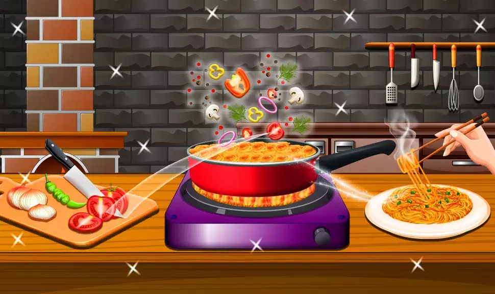 Crispy Noodles Cooking Game Скриншот 1