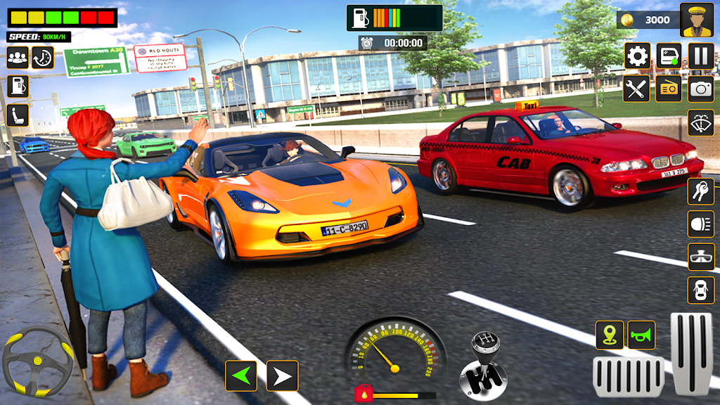 City Cab Driver Car Taxi Games Tangkapan skrin 3