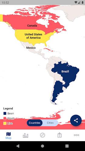 Visited: Map Your Travels स्क्रीनशॉट 0