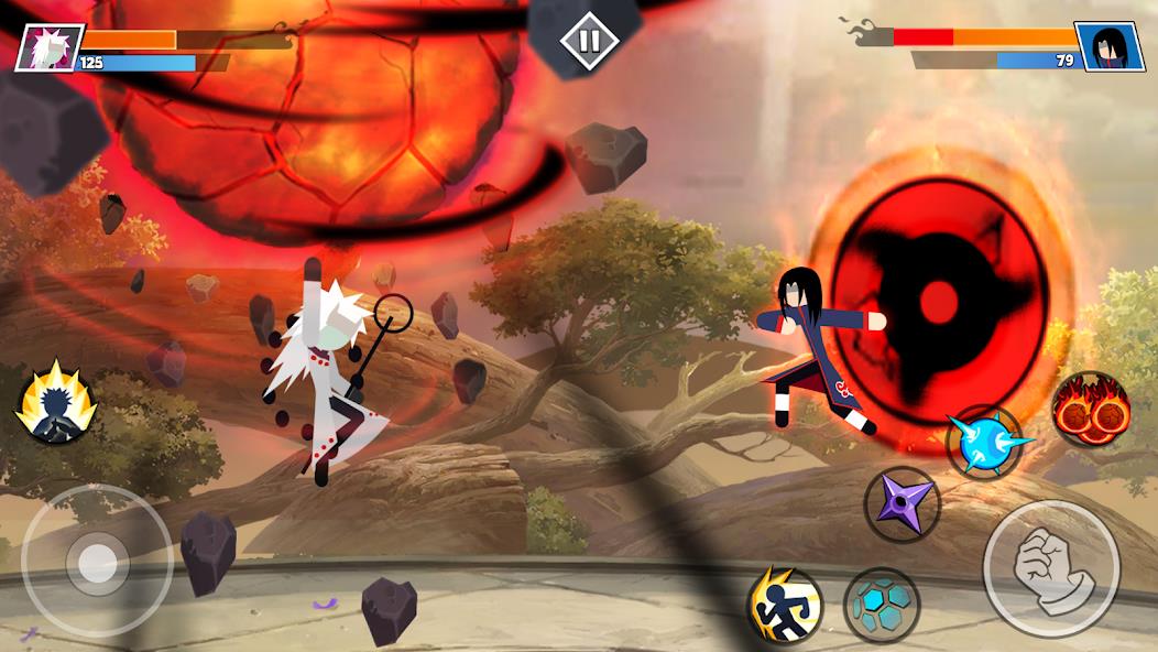 Stickman Shinobi Fighting Mod Tangkapan skrin 2