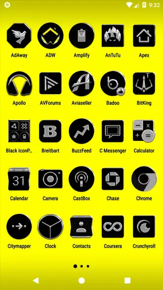 Black Icon Pack Ảnh chụp màn hình 1