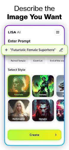 Lisa AI: AI Art Generator স্ক্রিনশট 3