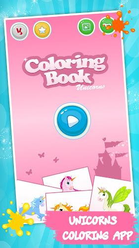 Unicorn Kids Coloring Book Ekran Görüntüsü 3