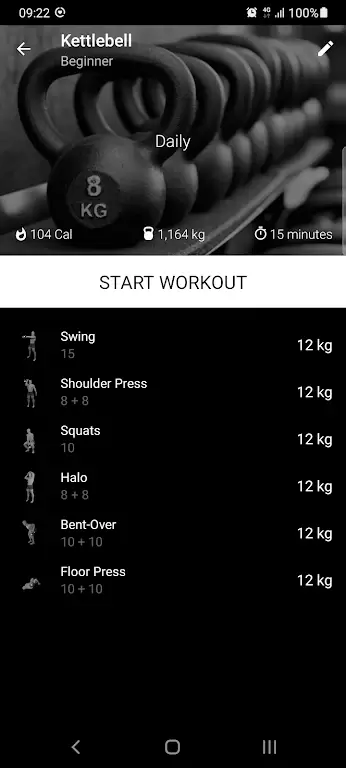 Kettlebell Home Workout Zrzut ekranu 2