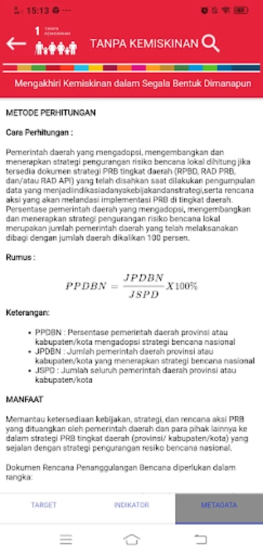 SDG Metadata Indonesia Tangkapan skrin 1