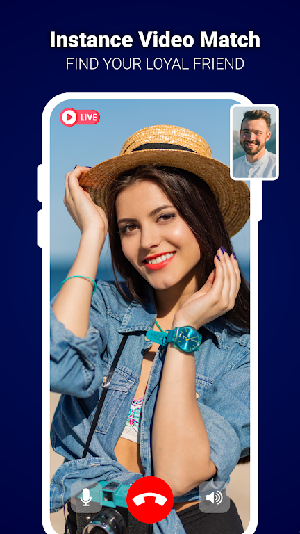 Live Video Call - Global Chat Schermafbeelding 1