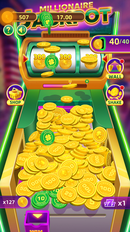 Jackpot Lucky Pusher ဖန်သားပြင်ဓာတ်ပုံ 1
