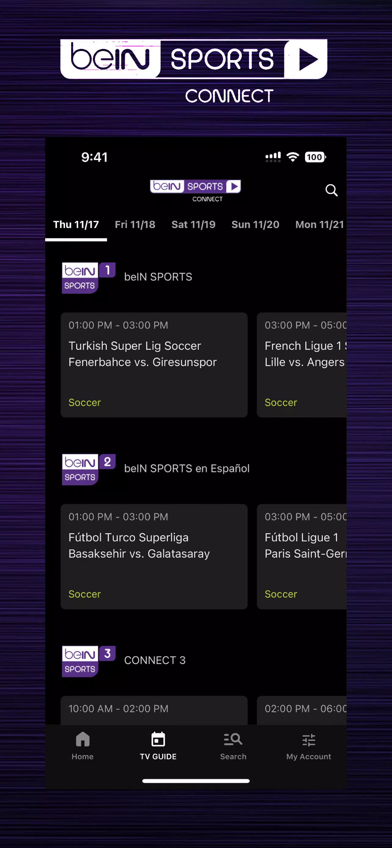 beIN SPORTS CONNECT Скриншот 2