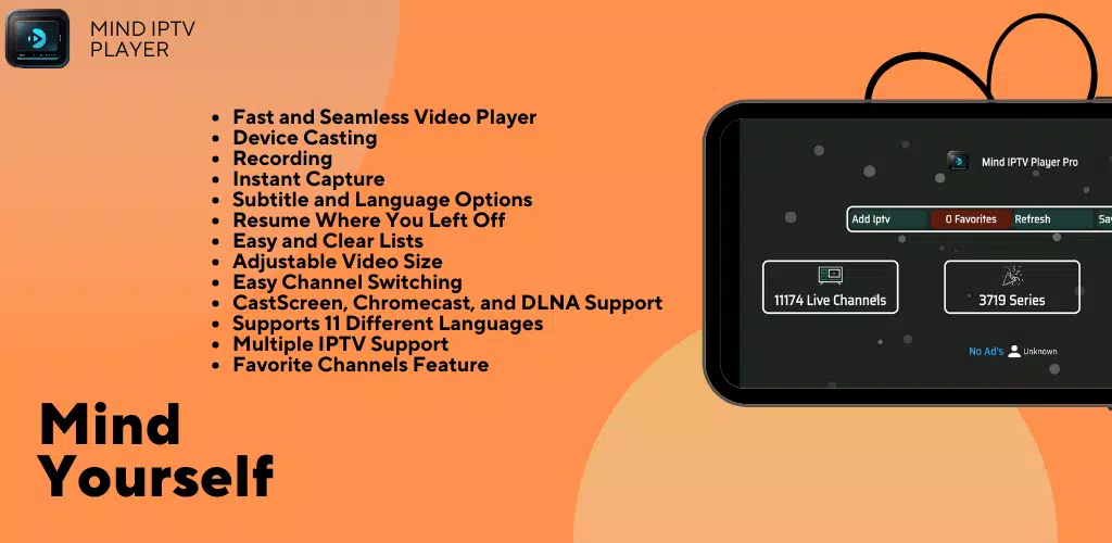 Mind IPTV Player Captura de pantalla 1