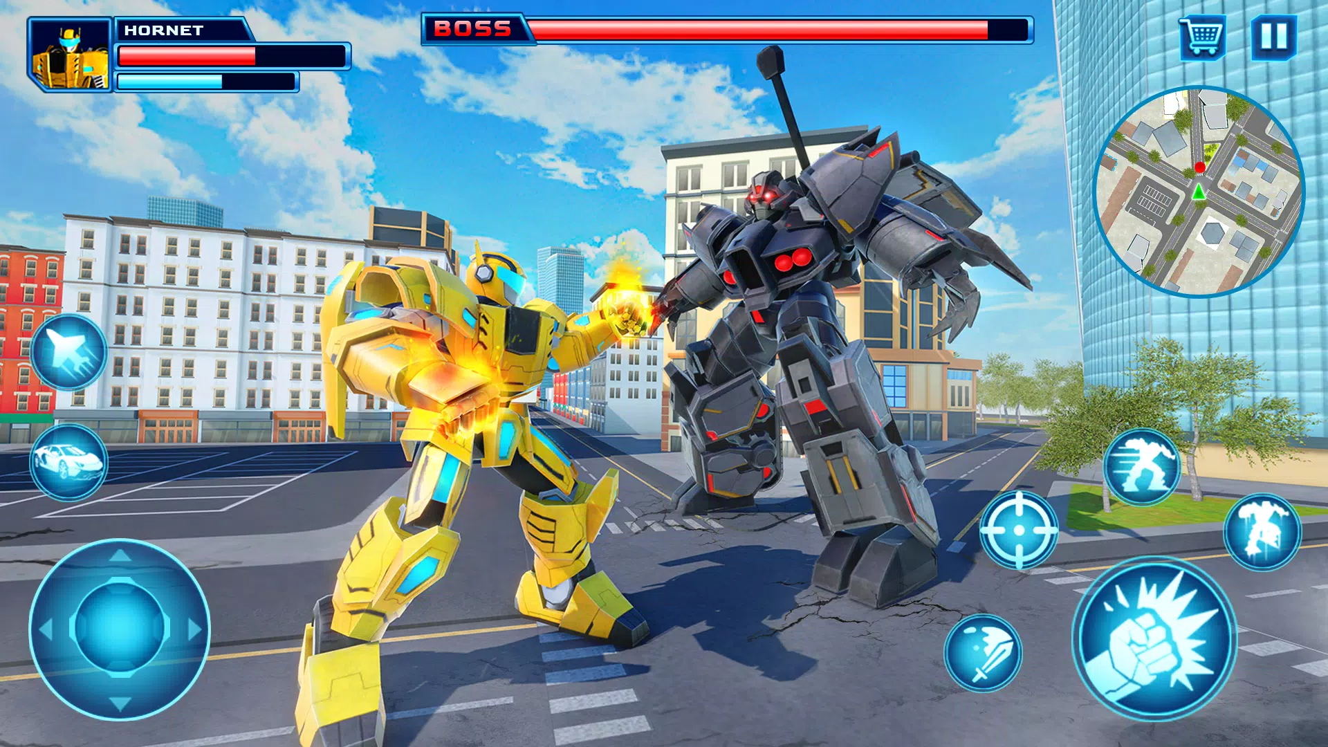 Robot Car Transform Fight Game Tangkapan skrin 0