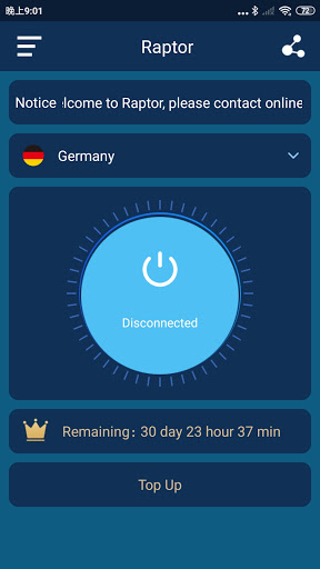 RaptorVPN Tangkapan skrin 0
