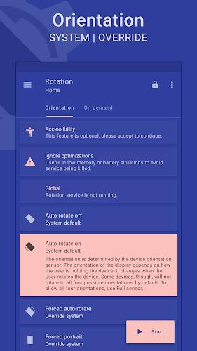 Rotation | Orientation Manager Capture d'écran 0