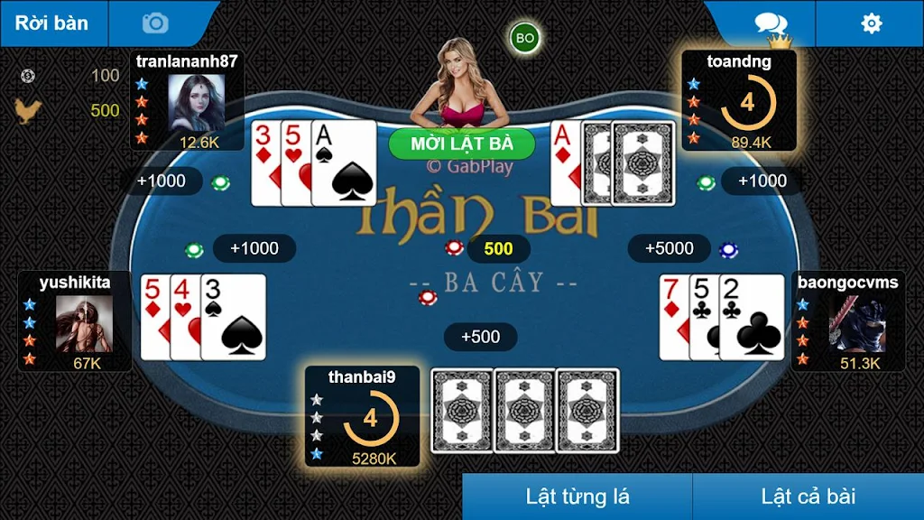 GabPlay Thần bài Ekran Görüntüsü 1