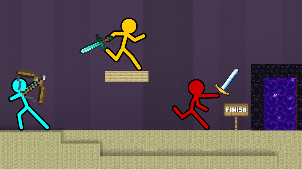 Stick-man Craft Fighting Game 스크린샷 1