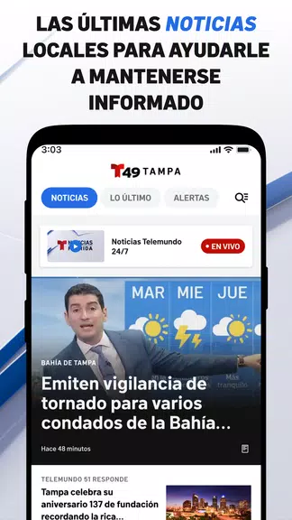 Telemundo 49: Tampa Noticias Ekran Görüntüsü 0