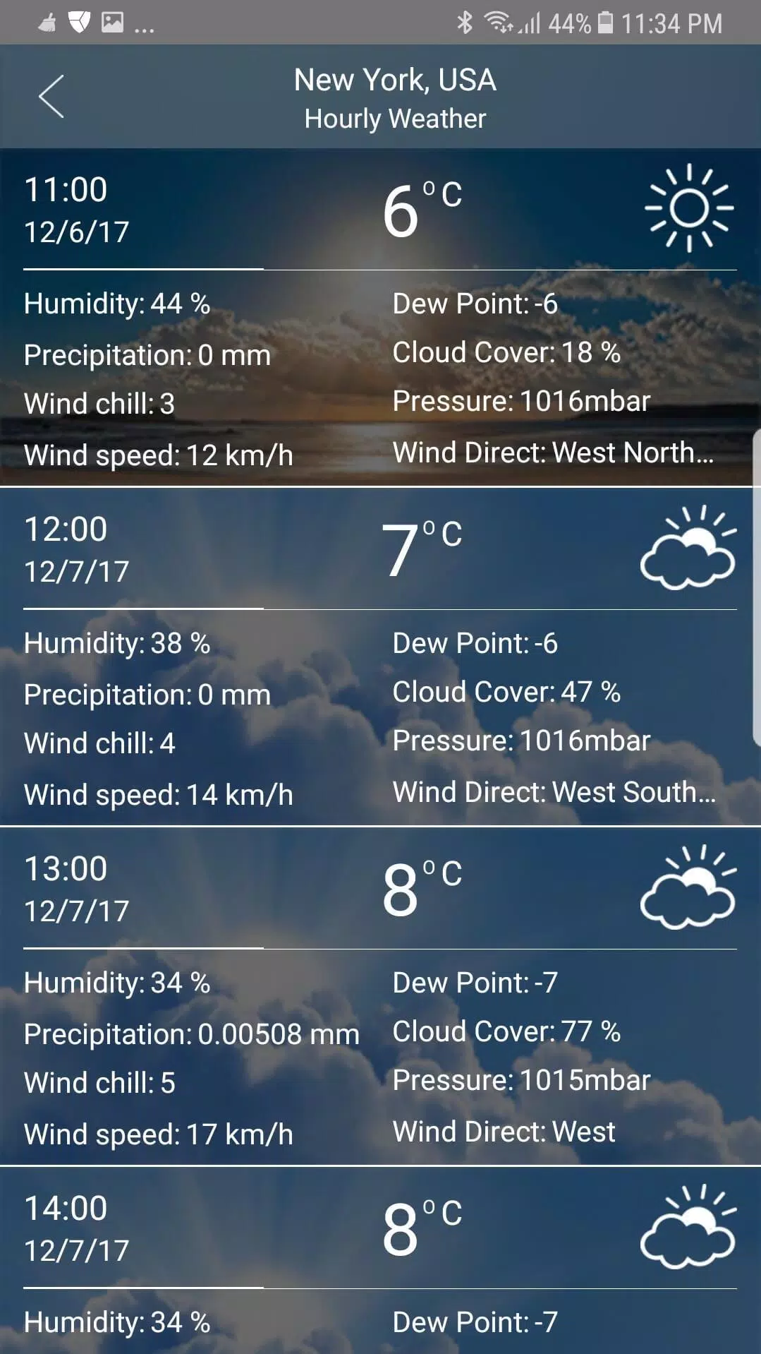 Weather app Captura de pantalla 2