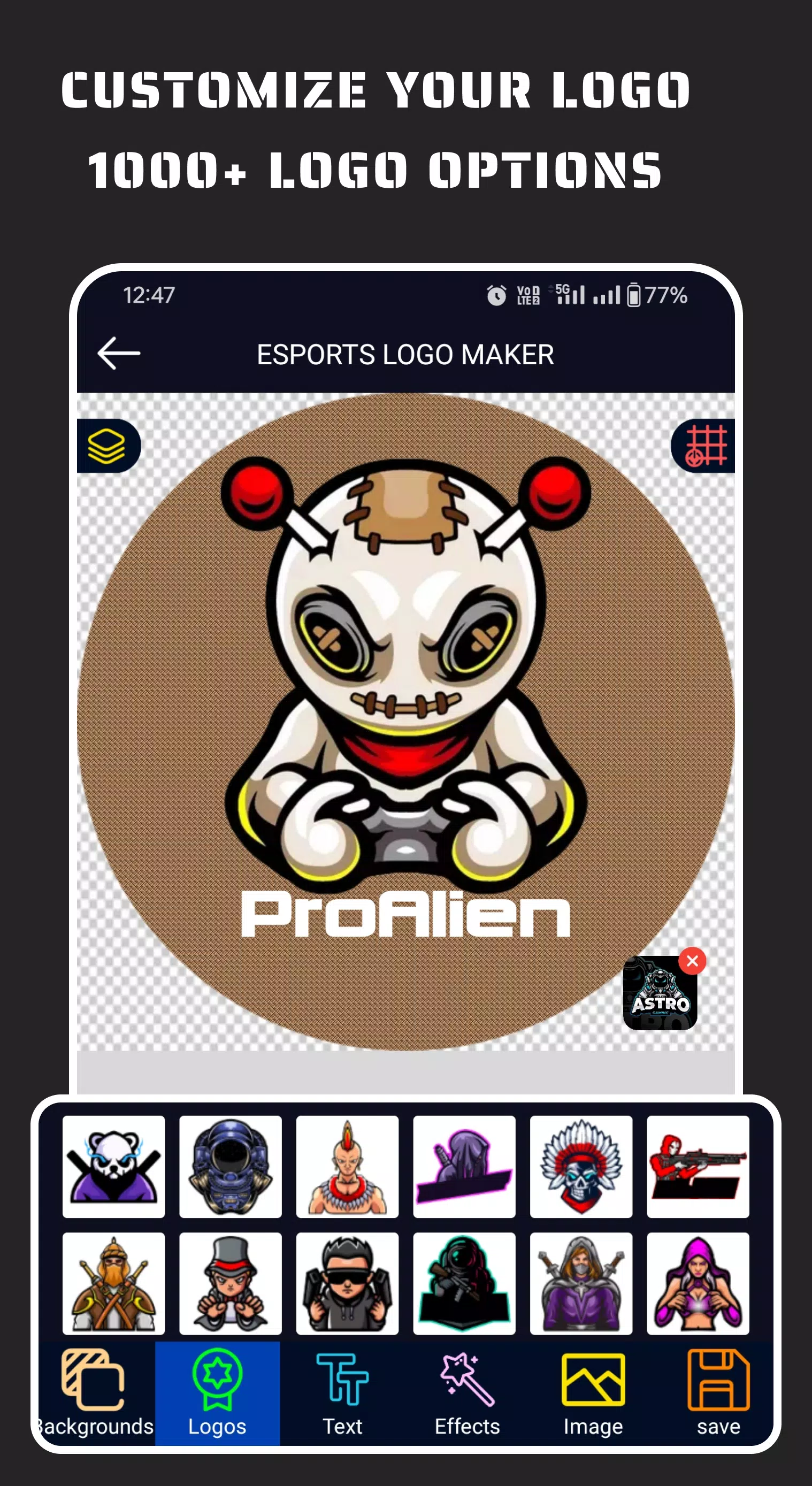 Esportify: Gaming Logo Maker Tangkapan skrin 1