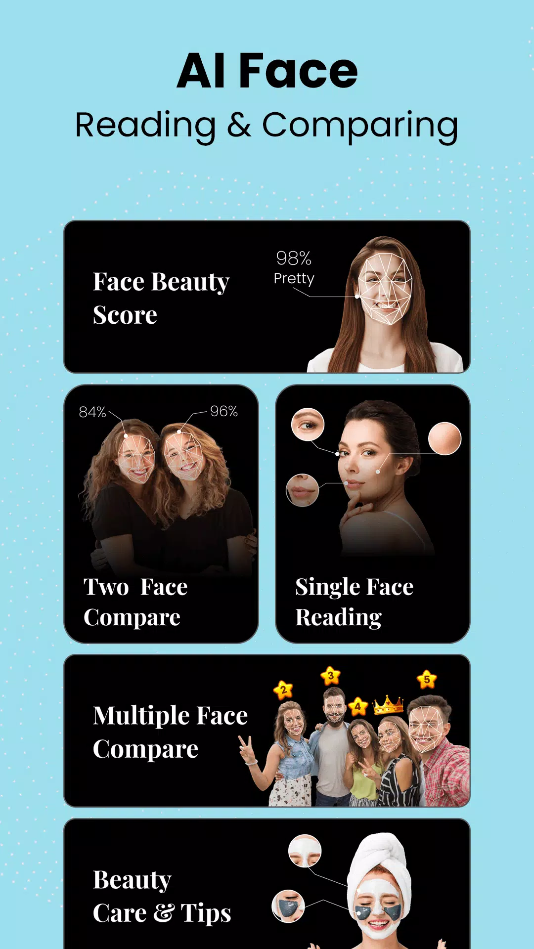 Face Beauty Score Calc & Tips Скриншот 2