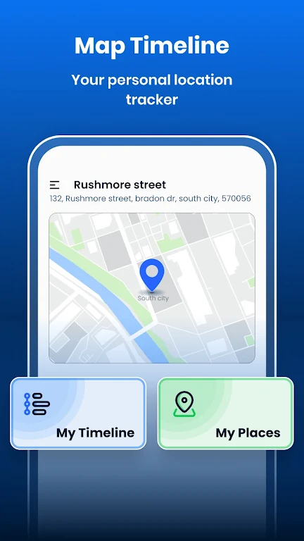 My Location Timeline on Map स्क्रीनशॉट 2