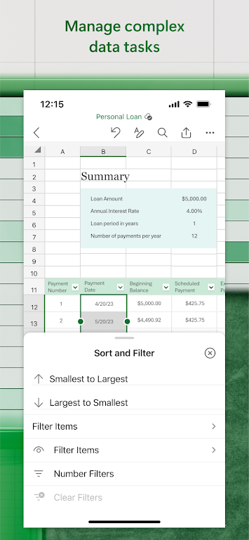 Microsoft Excel: Spreadsheets Capture d'écran 2