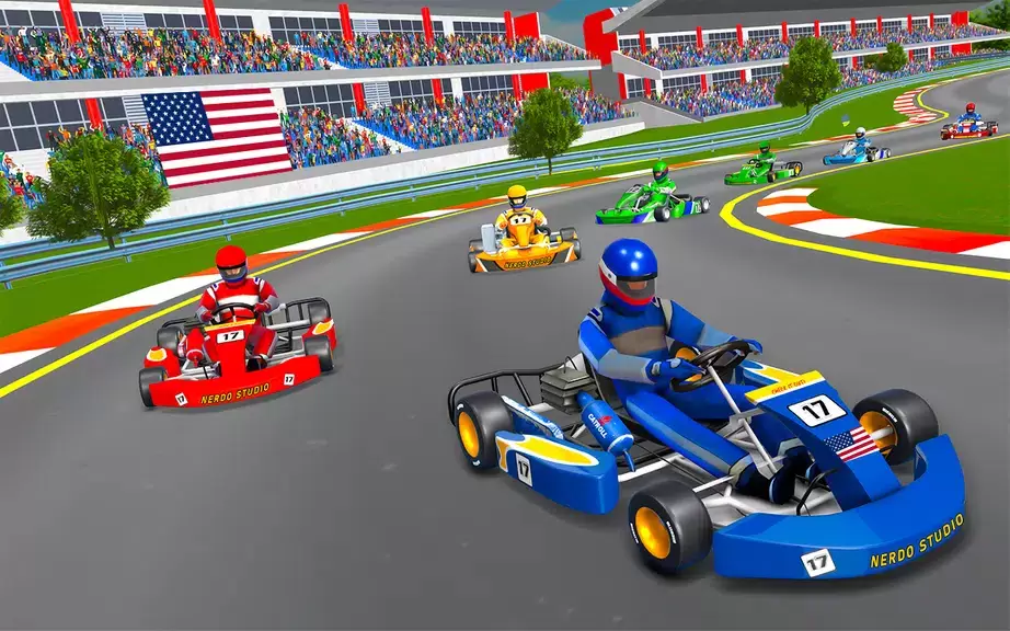 Go Kart Racing Games 3D Stunt スクリーンショット 2