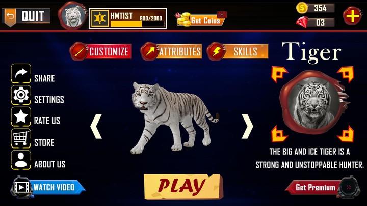 Tiger Simulator - Animal Games Tangkapan skrin 3