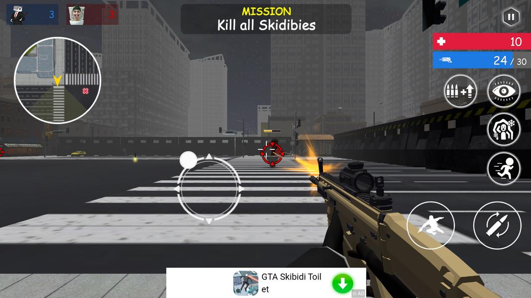 Shoot Skibd Toilet Survival.io Скриншот 3