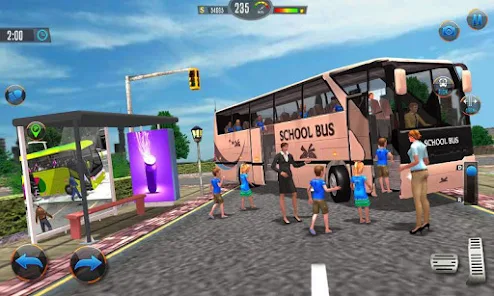 Offroad School Bus Drive Games Captura de tela 0