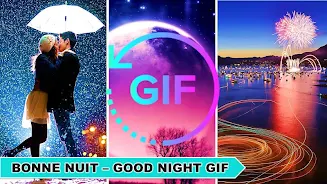 Good night Gif French Wishes Ekran Görüntüsü 1