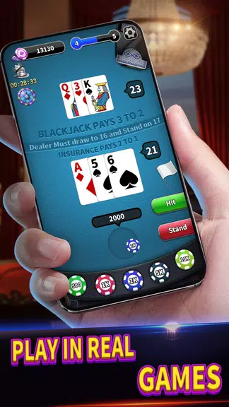 BlackJack 21 lite offline game ภาพหน้าจอ 0