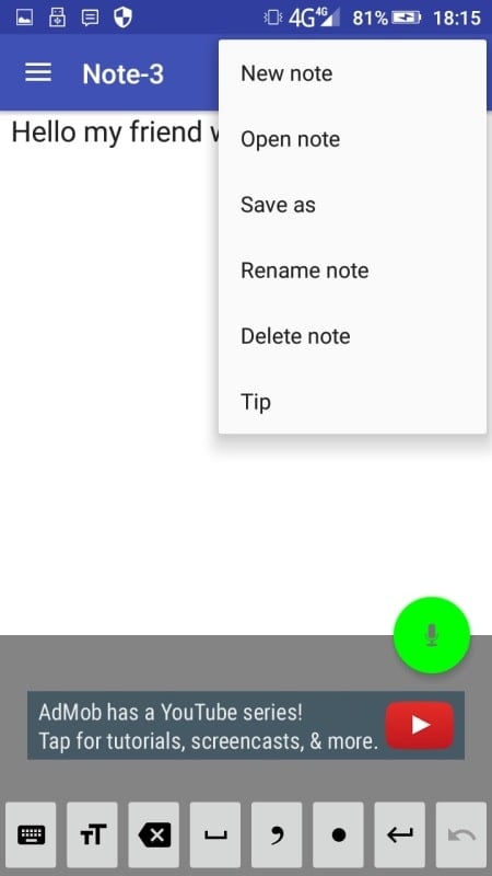 Voice Notebook speech to text Screenshot 0