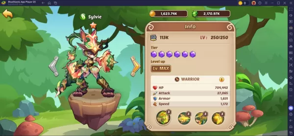 Guia da Sylvie de Idle Heroes: Habilidades, Artefatos e Montagens