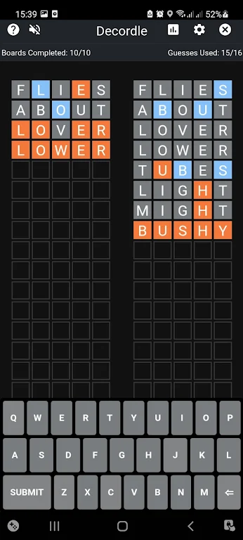 Decordle : Word Finding Puzzle 스크린샷 0