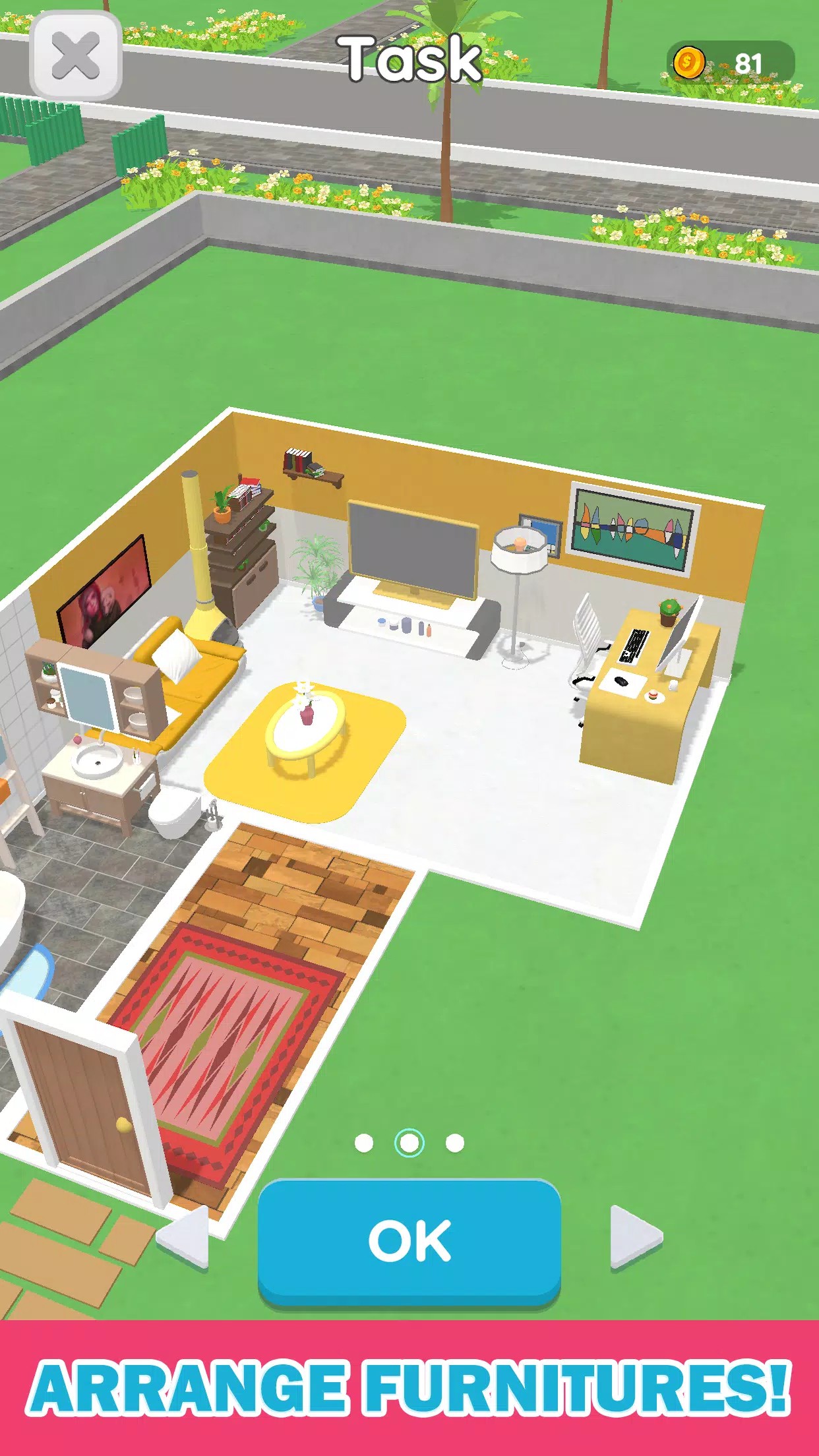 Room Sort - Floor Plan Game Schermafbeelding 1