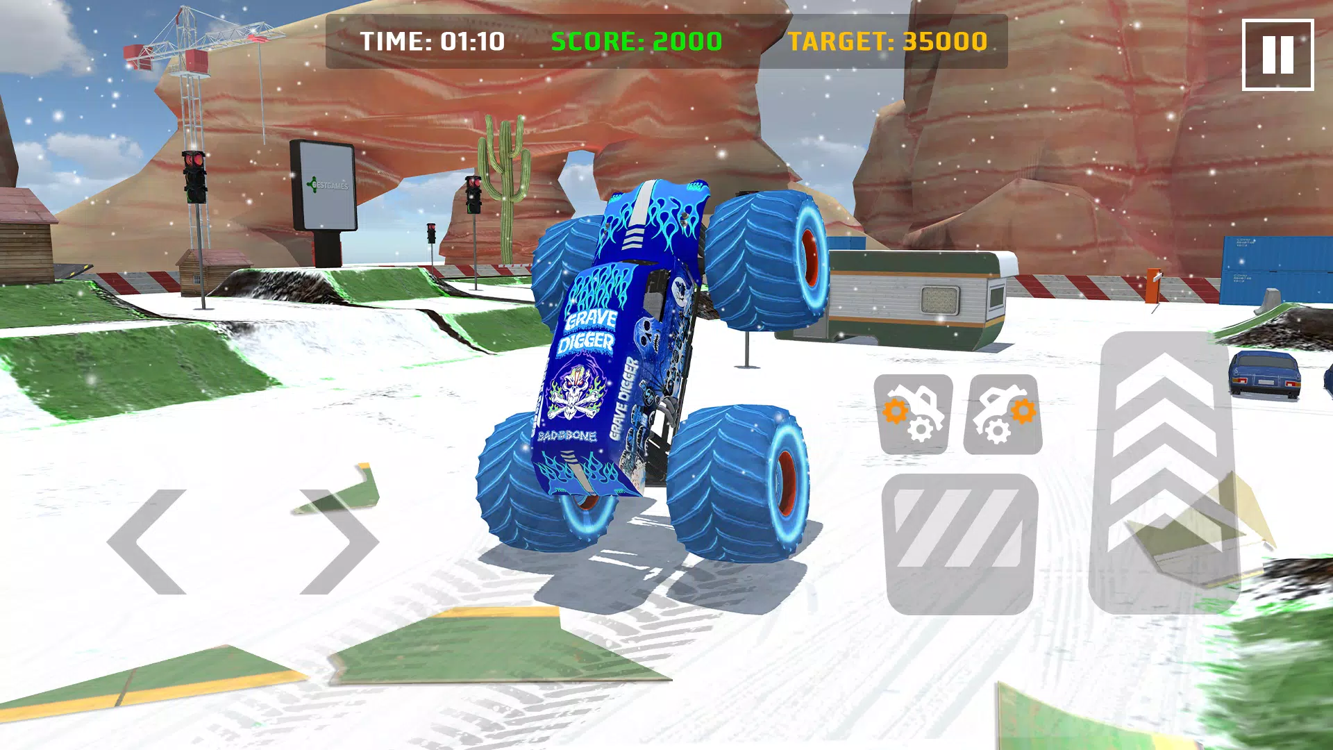 Car Games: Monster Truck Stunt Captura de tela 0