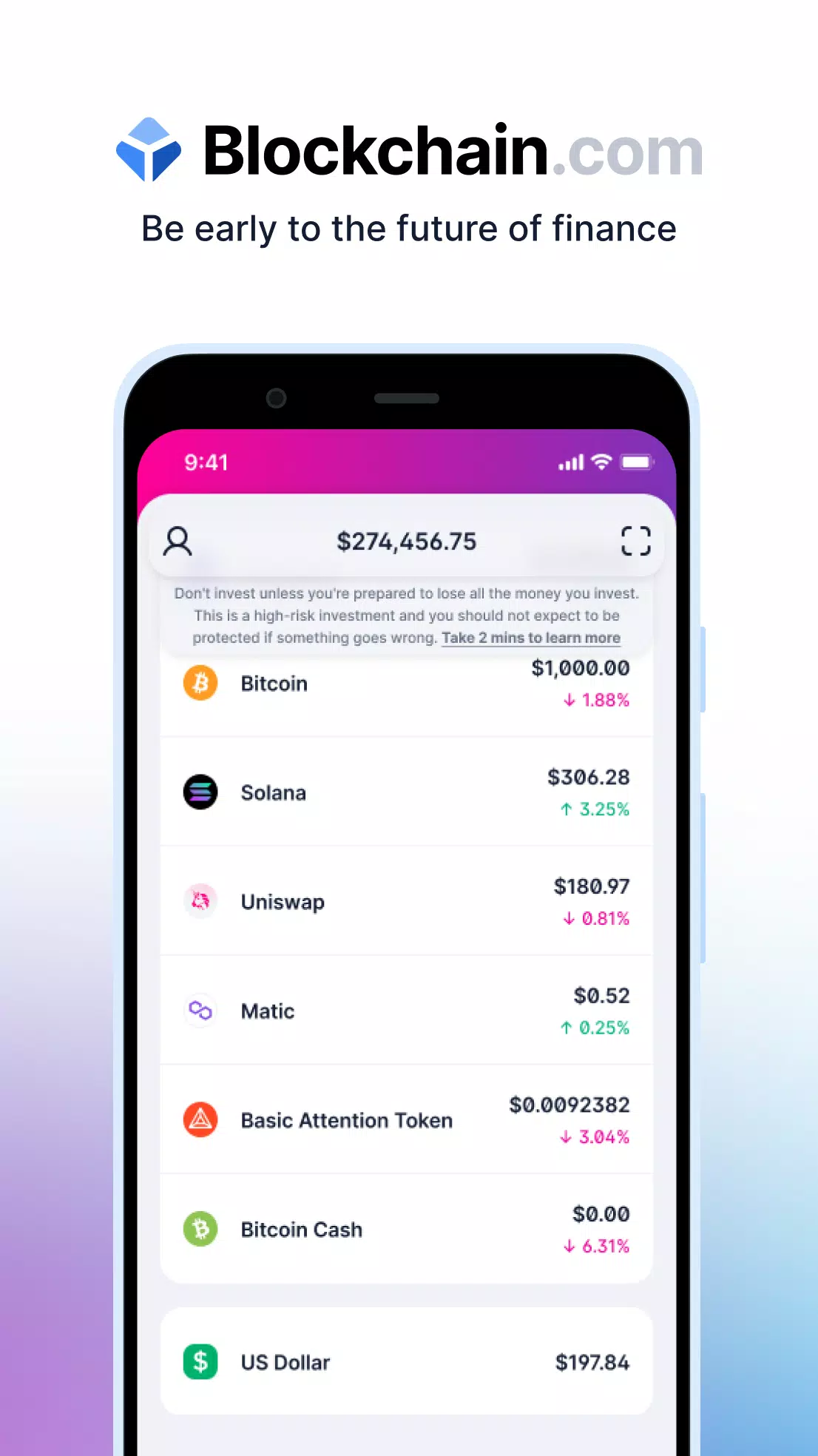 Blockchain.com: Crypto Wallet Schermafbeelding 0