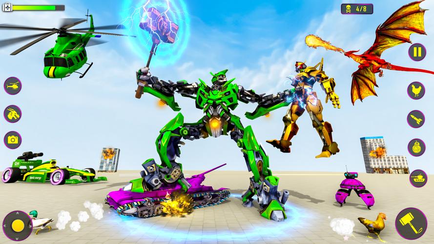 Heli机器人汽车游戏：机器人游戏-机器人变形游戏應用截圖第2張