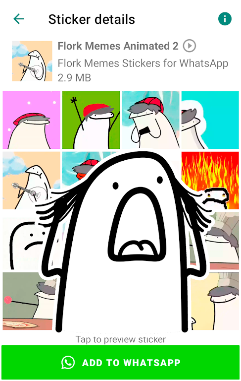 Flork memes stickers WASticker Ekran Görüntüsü 1