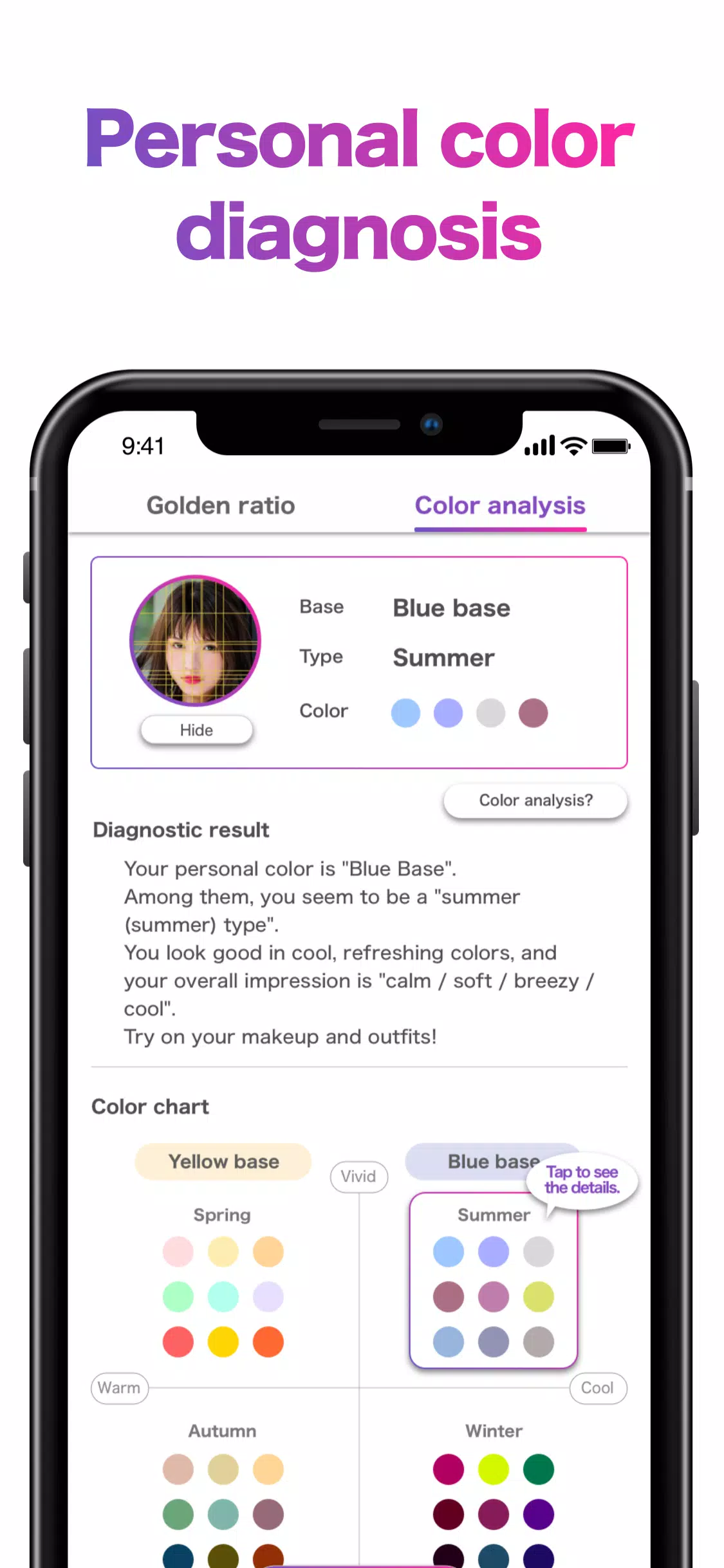 Schermata Face Shape & Color Analysis 2