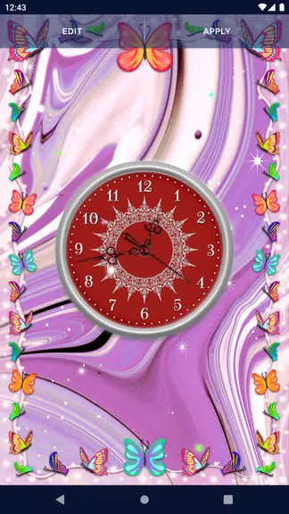 HD Clock Beautiful Wallpaper 스크린샷 2