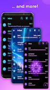 Blue Blossoms SMS Theme ဖန်သားပြင်ဓာတ်ပုံ 2