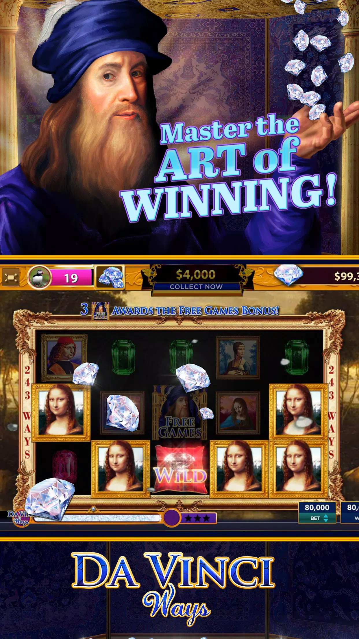Da Vinci Diamonds Casino स्क्रीनशॉट 1