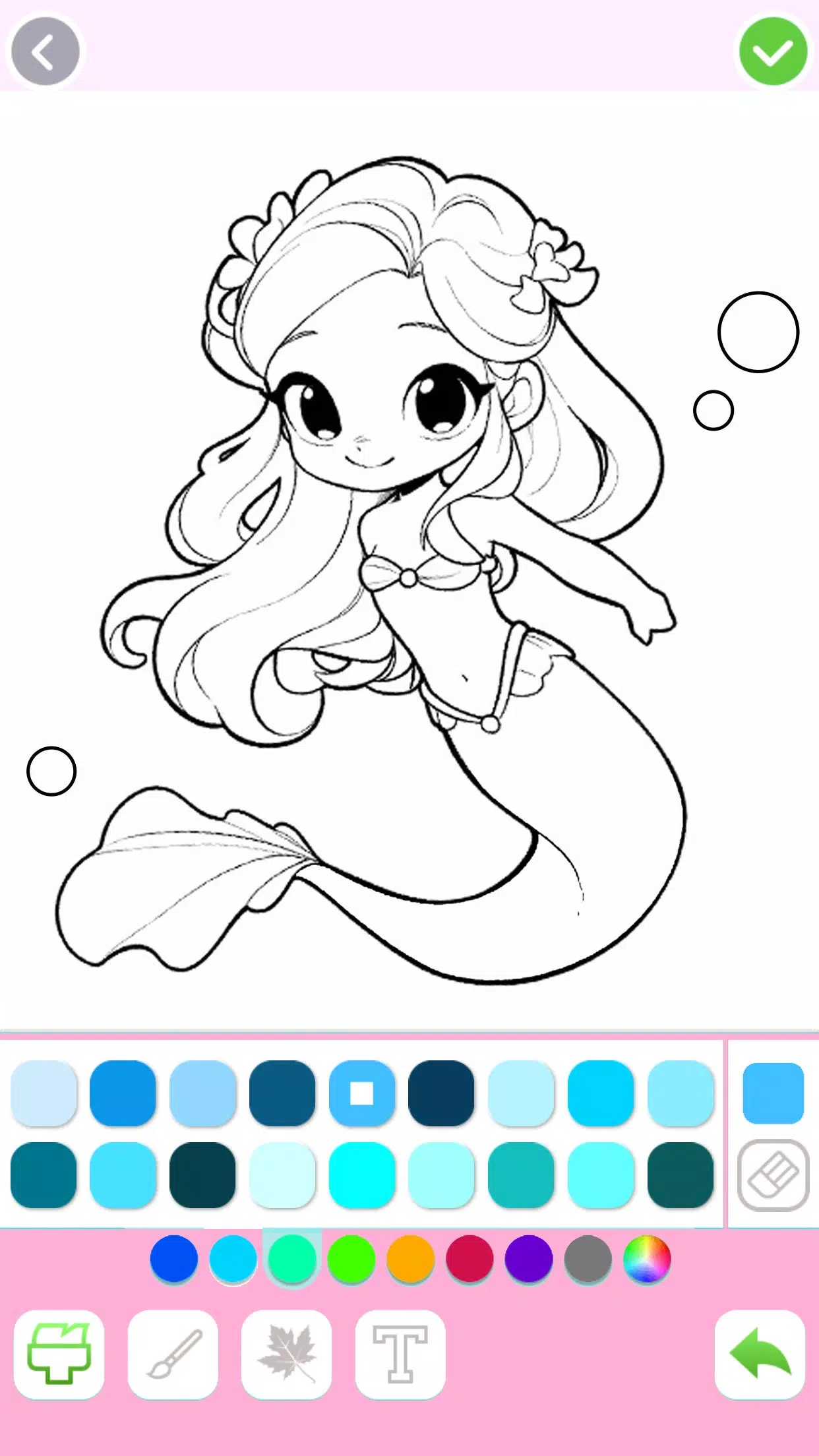 Mermaid Coloring:Mermaid games スクリーンショット 2