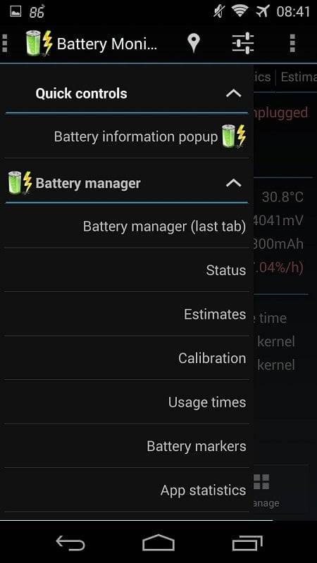 Schermata 3C Battery Manager 1