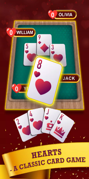 Hearts: Classic Card Game Fun Zrzut ekranu 0