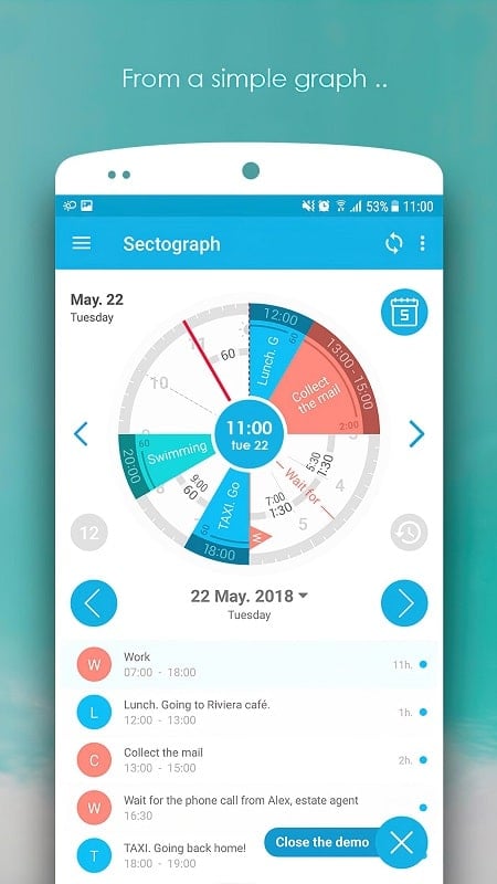 Sectograph - Планировщик дня Скриншот 2