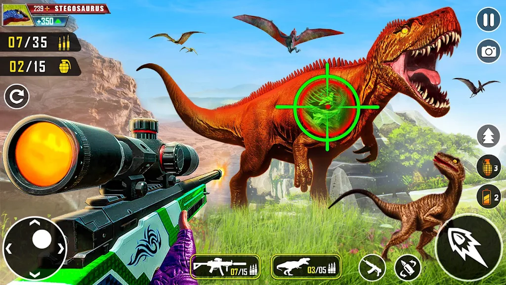 Wild Dino Hunter 3D Gun Games Schermafbeelding 1