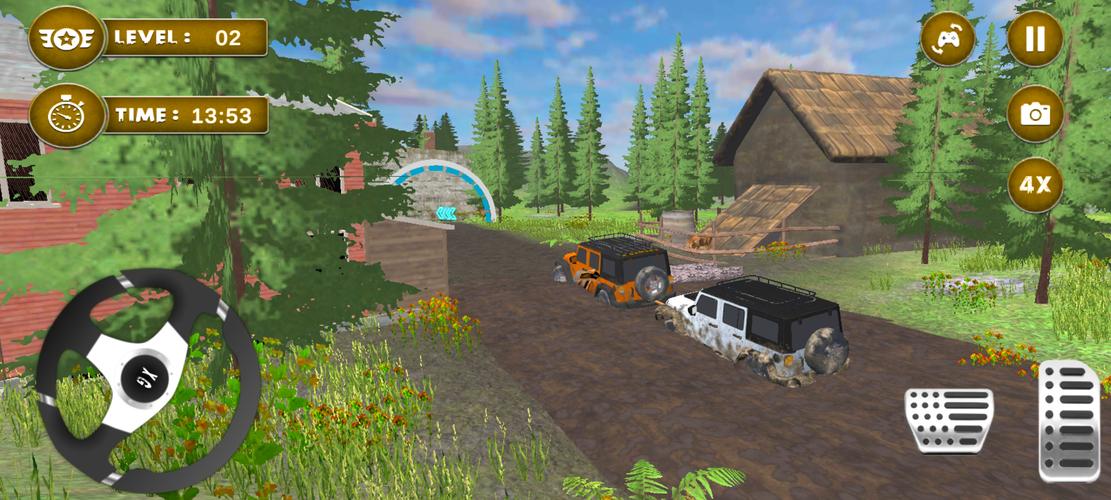 4x4 Mud Jeep Driving Games 3D Schermafbeelding 2