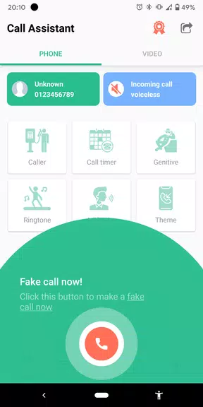 Fake Call and Sms ဖန်သားပြင်ဓာတ်ပုံ 0