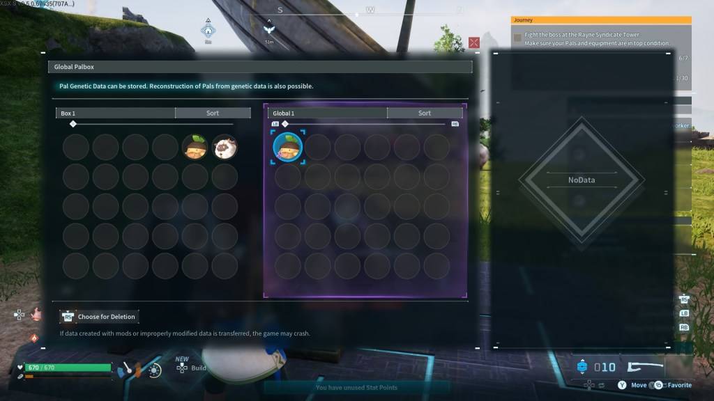 Data Palbox Global di Palworld.